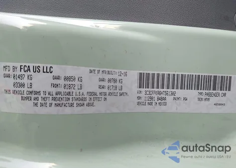 2017 Fiat 500 Pop from USA, damaged, VIN 3C3CFFKR6HT561302